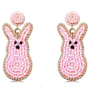 Easter Bunny Beaded Earrings